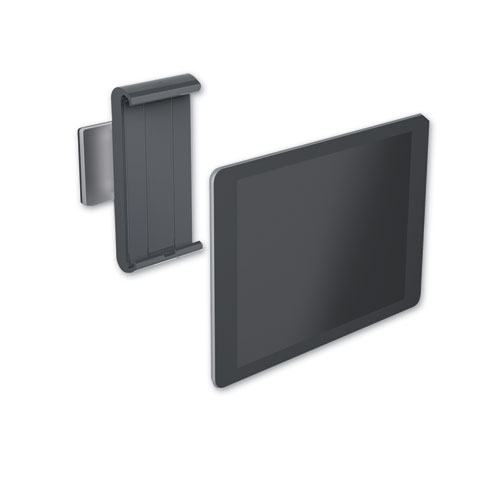 Wall-Mounted Tablet Holder, Silver/Charcoal Gray