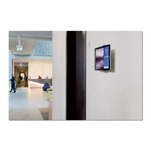 Image of Durable® Wall-Mounted Tablet Holder, Silver/Charcoal Gray