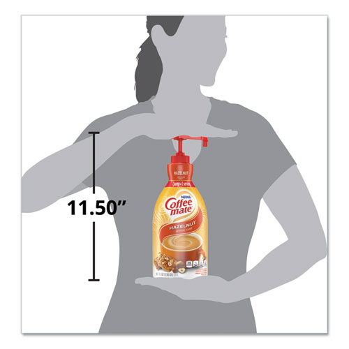 Image of Liquid Coffee Creamer, Hazelnut, 1.5 Liter Pump Bottle, 2/Carton