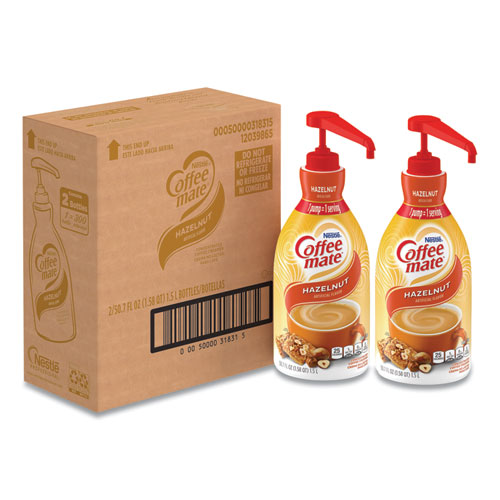 Liquid Coffee Creamer, Peppermint Mocha, 1500mL Pump Bottle - TonerQuest