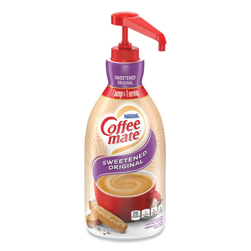Coffee mate® Liquid Coffee Creamer, French Vanilla, 1.5 Liter Pump Bottle, 2/Carton