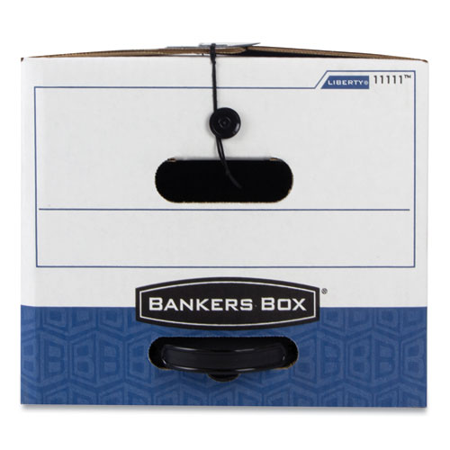 Image of Bankers Box® Liberty Plus Heavy-Duty Strength Storage Boxes, Letter Files, 12.25" X 24.13" X 10.75", White/Blue, 12/Carton