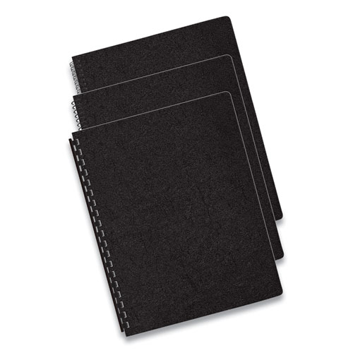 Image of Fellowes® Executive Leather-Like Presentation Cover, Black, 11.25 X 8.75, Unpunched, 50/Pack