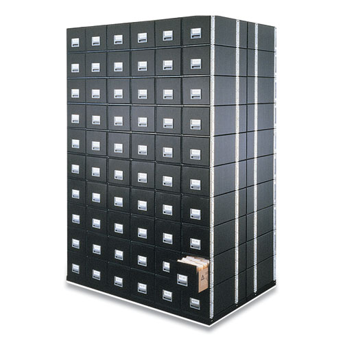 Bankers Box® Staxonsteel Maximum Space-Saving Storage Drawers, Legal Files, 17" X 25.5" X 11.13", Black, 6/Carton