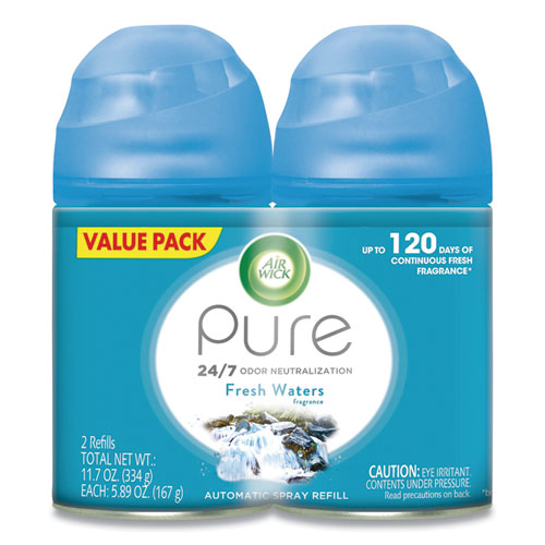 Air Wick® Freshmatic Ultra Automatic Spray Refill, Fresh Waters, 5.89 oz Aerosol Spray, 2/Pack