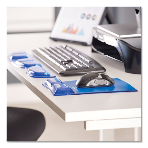 Image of Fellowes® Gel Keyboard Palm Support, 18.25 X 3.37, Blue