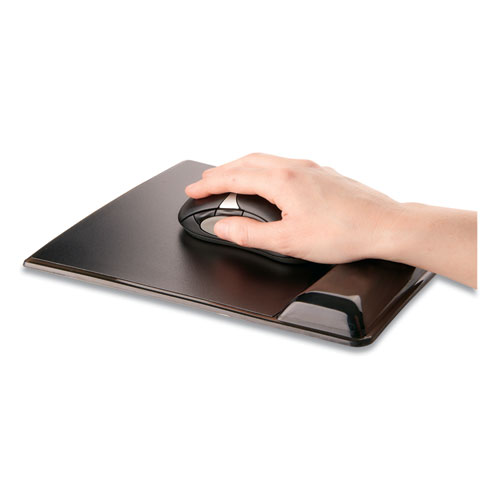 Image of Fellowes® Gel Wrist Support With Attached Mouse Pad, 8.25 X 9.87, Black