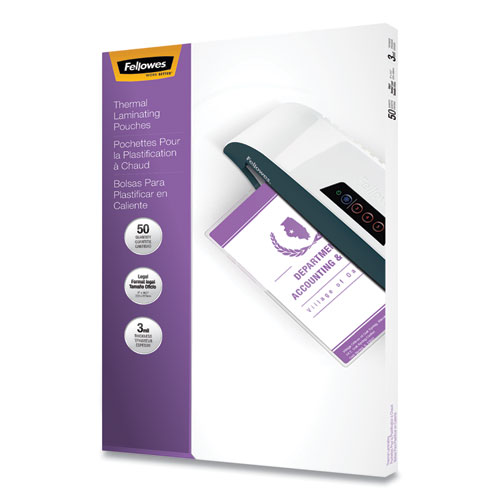 Image of Laminating Pouches, 3 mil, 9" x 14.5", Gloss Clear, 50/Pack