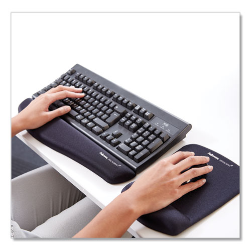 Plushtouch Keyboard Wrist Rest, Foam, Black, 18 1/8 X 3-3/16