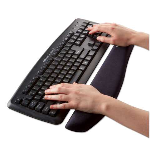 Plushtouch Keyboard Wrist Rest, Foam, Black, 18 1/8 X 3-3/16
