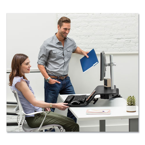 Image of Fellowes® Lotus Rt Sit-Stand Workstation, 48" X 30" X 42.2" To 49.2", Black