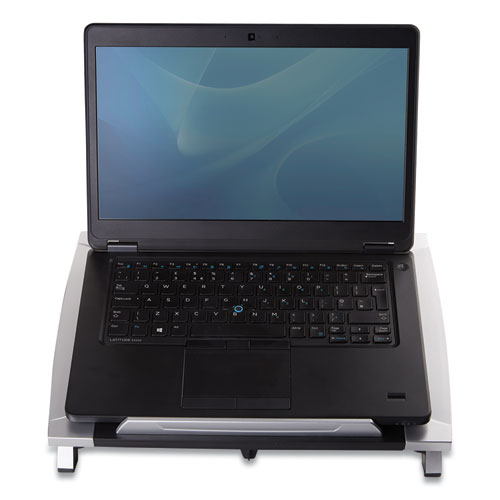 Image of Fellowes® Office Suites Laptop Riser, 15.13" X 11.38" X 4.5" To 6.5", Black/Silver, Supports 10 Lbs