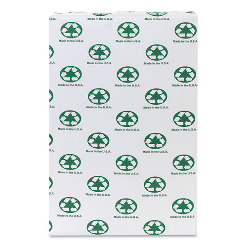 Recycled Multipurpose Paper, 92 Bright, 20 lb, 8.5 x 14, White, 500/Ream