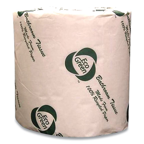 Recycled 2-Ply Standard Toilet Paper, Septic Safe, White, 550 Sheets/Roll, 80 Rolls/Carton
