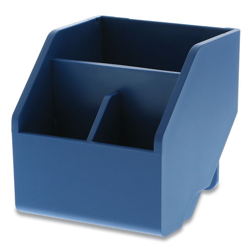 Image of Bostitch® Konnect Desktop Organizer Short Storage Bin, 3.4" X 3.5" X 3.5", Blue