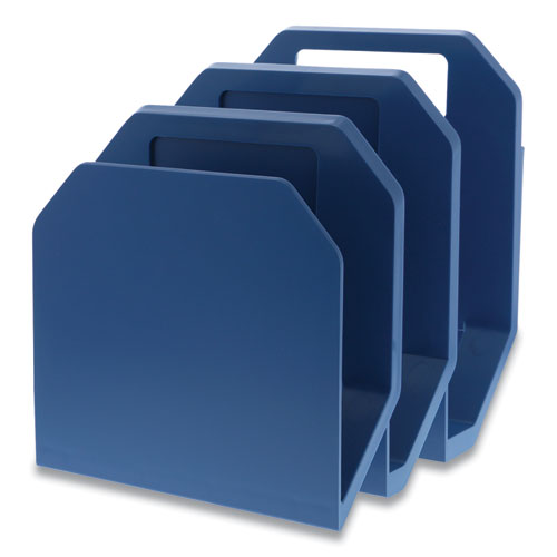 Konnect File Organizer, 3 Sections, Letter Size Files, 7.25 x 4 x 9.25, Blue