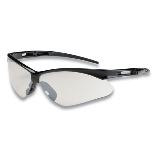 Anser Optical Safety Glasses, Anti-Scratch, Clear Lens, Black Frame