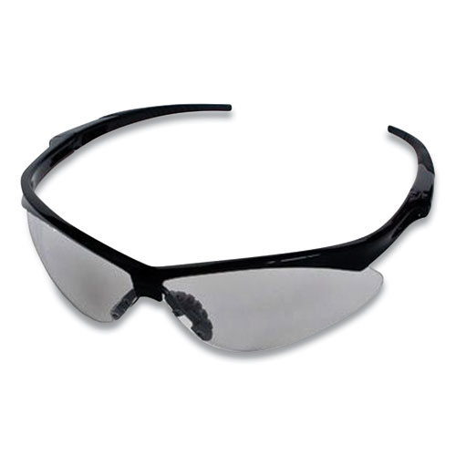 Image of Bouton® Anser Optical Safety Glasses, Scratch-Resistant, Clear Lens, Black Frame