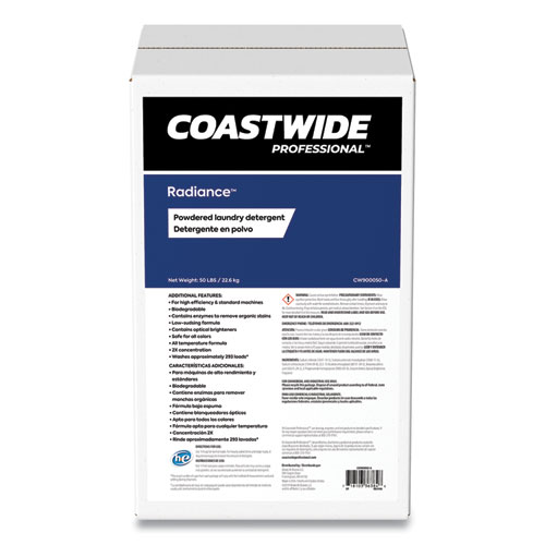 Coastwide Professional™ Radiance Powdered Laundry Detergent, Citrus Violet Scent, 50 lb Box