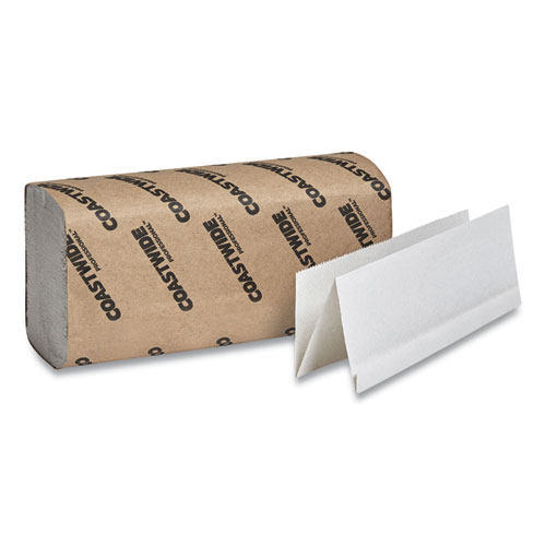 Image of Recycled Multi-Fold Paper Towels, 1-Ply, 9.5 x 9.25, White, 250 Sheets/Pack, 16 Packs/Carton