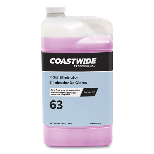 Image of Coastwide Professional™ Odor Eliminator 63 Concentrate For Expressmix, Grapefruit, 3.25 L Bottle, 2/Carton