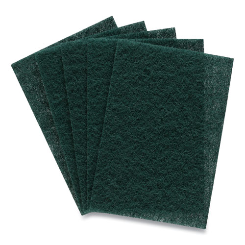 Image of Heavy Duty Scouring Pads, Green, 12/Pack