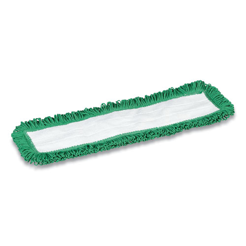 Looped-End Dust Mop Head, Microfiber, 24 x 5, Green
