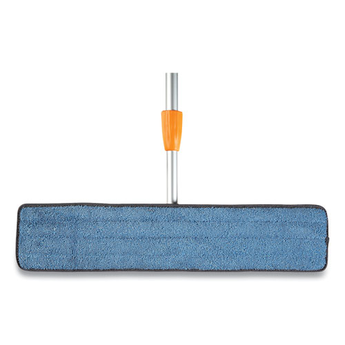 Microfiber Wet Mop Pad, 5 x 24, Blue
