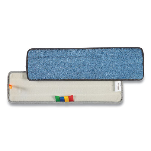 Microfiber Wet Mop Pad, Economy, 5 x 18, Blue