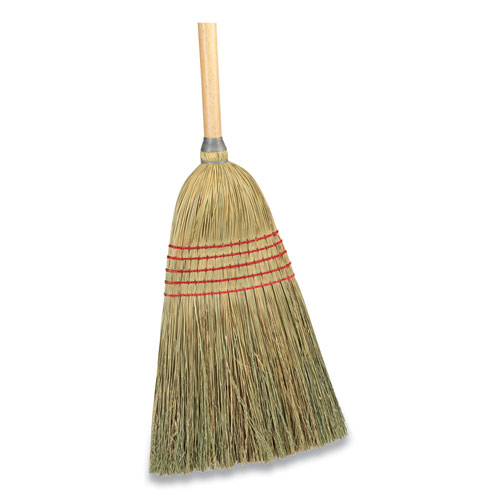 Image of Coastwide Professional™ Corn Broom, Corn Fiber Bristles, 56" Overall Length, Natural