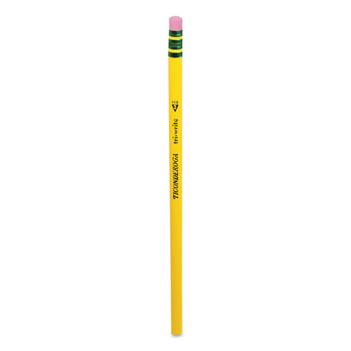 Tri-Write Triangular Pencil, HB (#2), Black Lead, Yellow Barrel, 8/Pack