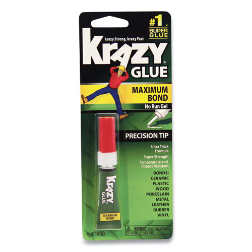 Krazy Glue® Maximum Bond Krazy Glue, Precision Tip, 0.14 oz, Dries Clear
