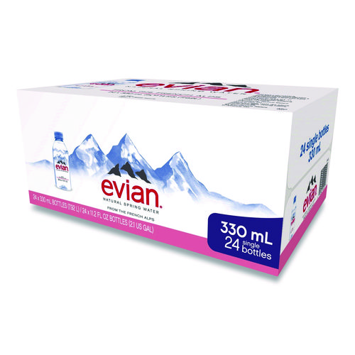 evian Natural Spring Water, 11.2 FL Oz, 24 Count Bottles 