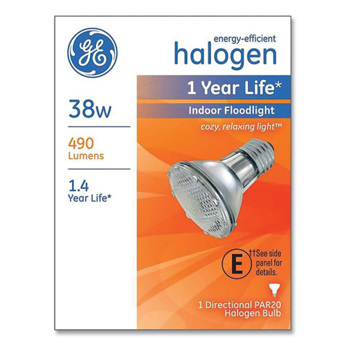 GE Energy-Efficient PAR20 Halogen Bulb, 38 W, Soft White