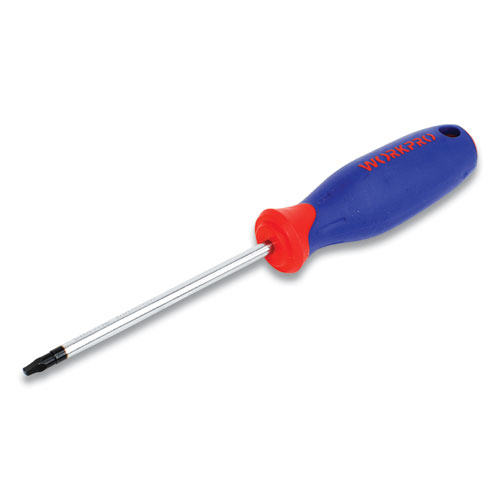 Straight-Handle Cushion-Grip Screwdriver, S1 Square Tip, 4" Shaft