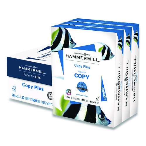 Premium Multipurpose Copy Paper, 97 Bright, 20 lb Bond Weight, 8.5 x 11,  White, 500 Sheets/Ream, 10 Reams/Carton