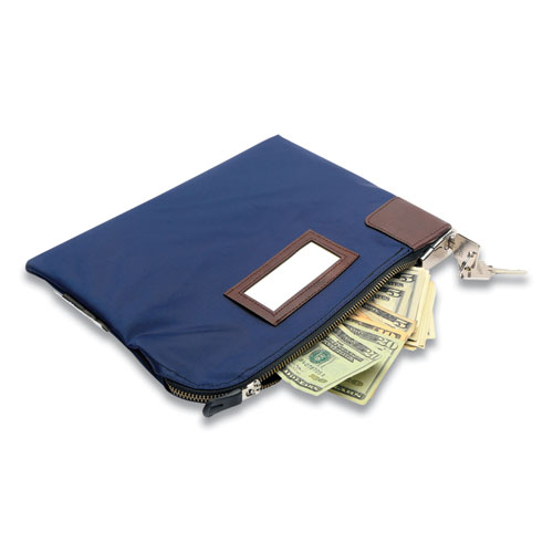 Honeywell Key Lock Deposit Bag with 2 Keys, Vinyl, 1.2 x 11.2 x 8.7,  Navy Blue