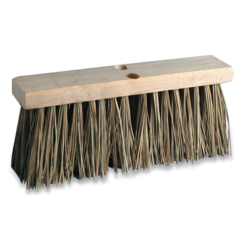 O'Dell® Palmyra Street Broom Head, 3.25" Brown Bristles, 16" Brush