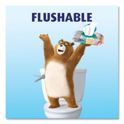 Image of Charmin® Flushable Wipes, 1-Ply, 5 X 7.2, Unscented, White, 40 Wipes/Tub, 4 Tubs/Pack