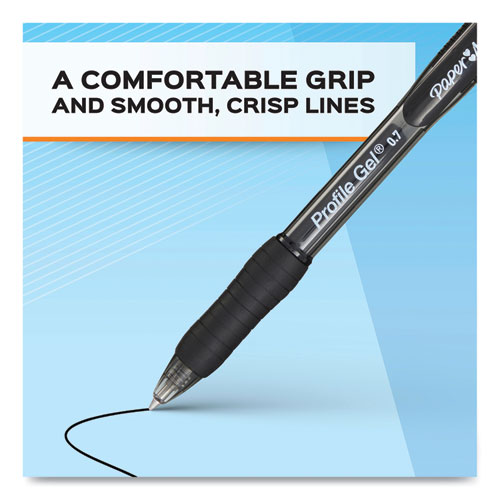 Profile Gel Pen, Retractable, Medium 0.7 mm, Assorted Ink and Barrel Colors, 4/Pack