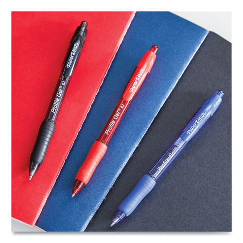 Profile Gel Pen, Retractable, Medium 0.7 mm, Assorted Ink and Barrel Colors, 4/Pack