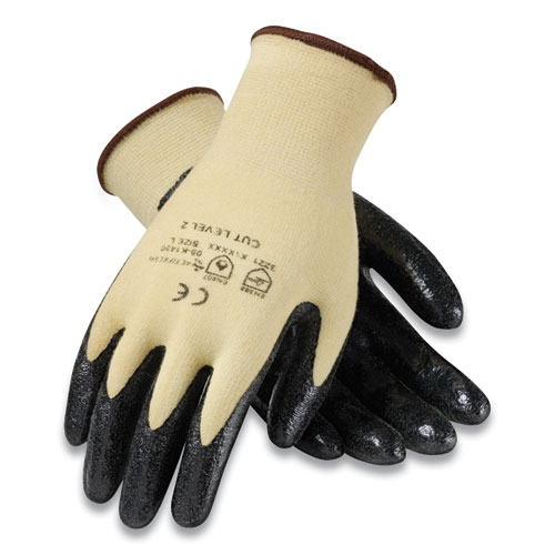 G-Tek® KEV Seamless Knit Kevlar Gloves, X-Large, Yellow/Black, 12 Pairs ...