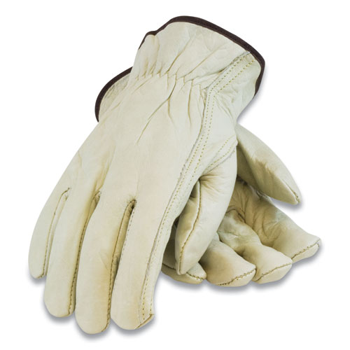 Pip Economy Grade Top-Grain Cowhide Leather Drivers Gloves, Small, Tan