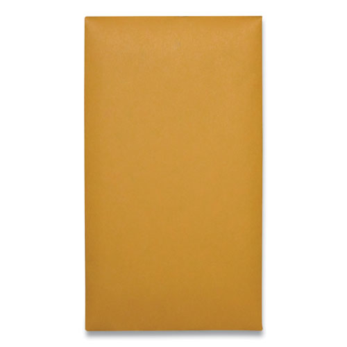 Quality Park™ Kraft Coin and Small Parts Envelope, #6, Square Flap, Clasp/Gummed Closure, 3.38 x 6, Brown Kraft, 100/Box