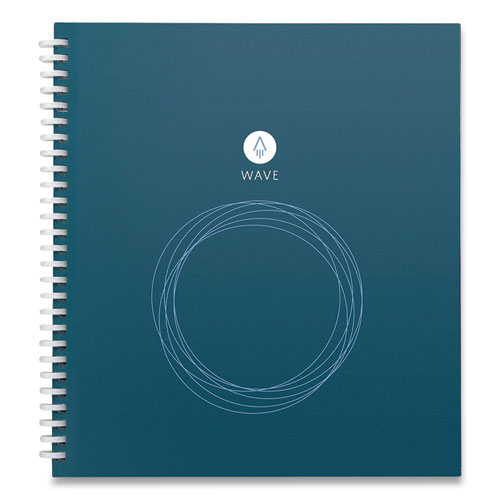 Image of Rocketbook Wave Smart Reusable Notebook, Dotted Rule, Blue Cover, (40) 9.5 X 8.5 Sheets