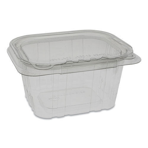 EARTHCHOICE TAMPER EVIDENT DELI CONTAINER, 16 OZ, 5.38 X 4.5 X 2.63, 1-COMPARTMENT, CLEAR, 304/CARTON