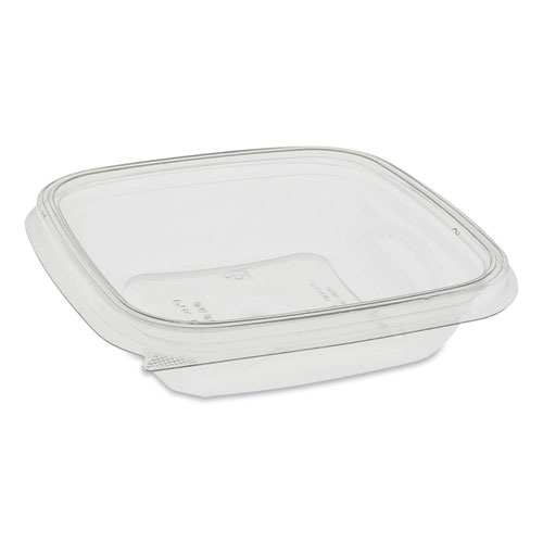EARTHCHOICE PET CONTAINER BASES, 5.5 X 5.5 X 1.25, 8 OZ, 1-COMPARTMENT, CLEAR, 504/CARTON