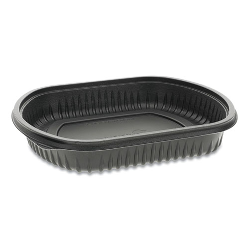 Clearview Micromax Microwavable Container, 36 oz, 9.38 x 8 x 1.5, Black, 250/Carton