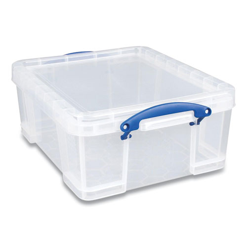 IRIS WEATHERTIGHT Latching Flat Lid Storage Box, 11.5 gal, 15.7 x 19.7 x  11.7, Clear