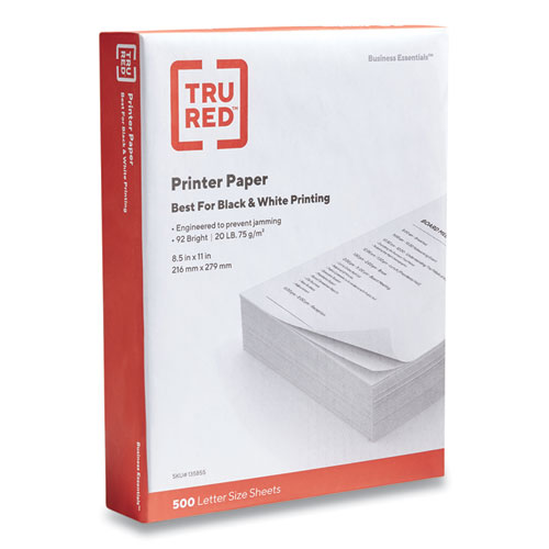 Printer Paper, 92 Bright, 20 lb Bond Weight, 8.5 x 11, 500 Sheets